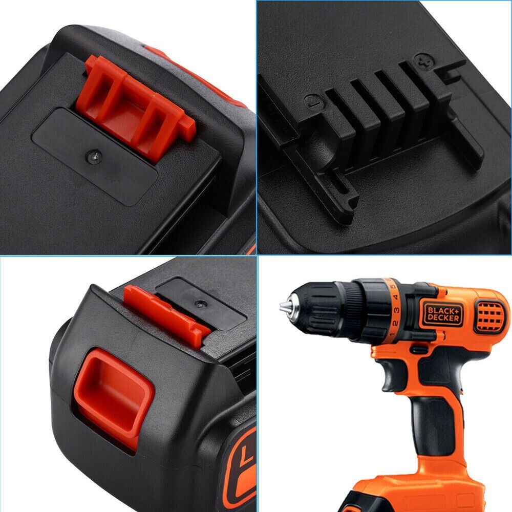 2Pack 20V Lithium-ion 1.5Ah Battery for BLACK DECKER 20 Volt LBXR20 LBX20 LB20