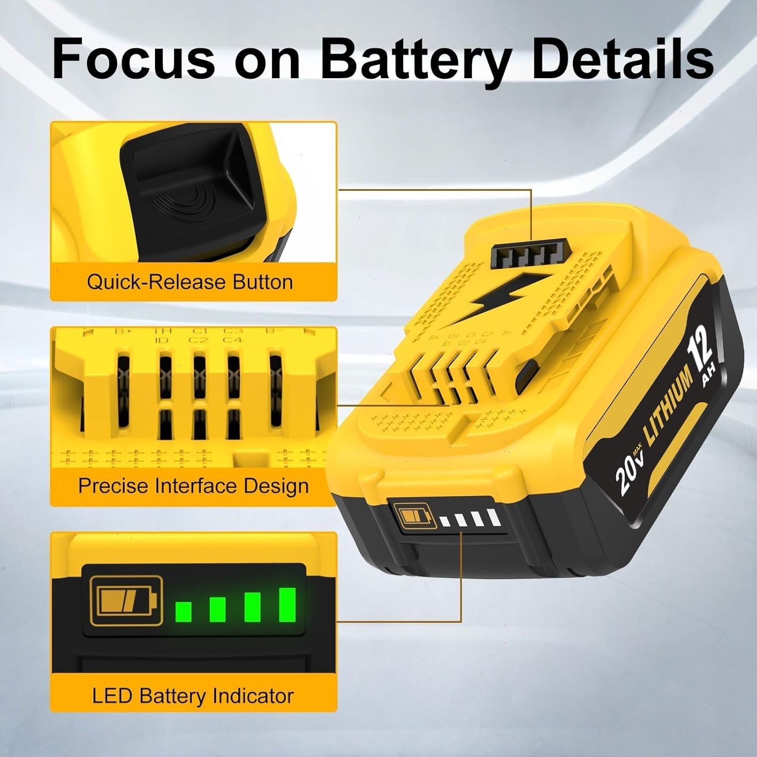 2Pack For DeWalt 20V 20 Volt Max XR 12.0AH Lithium Battery DCB206-2 / Charger