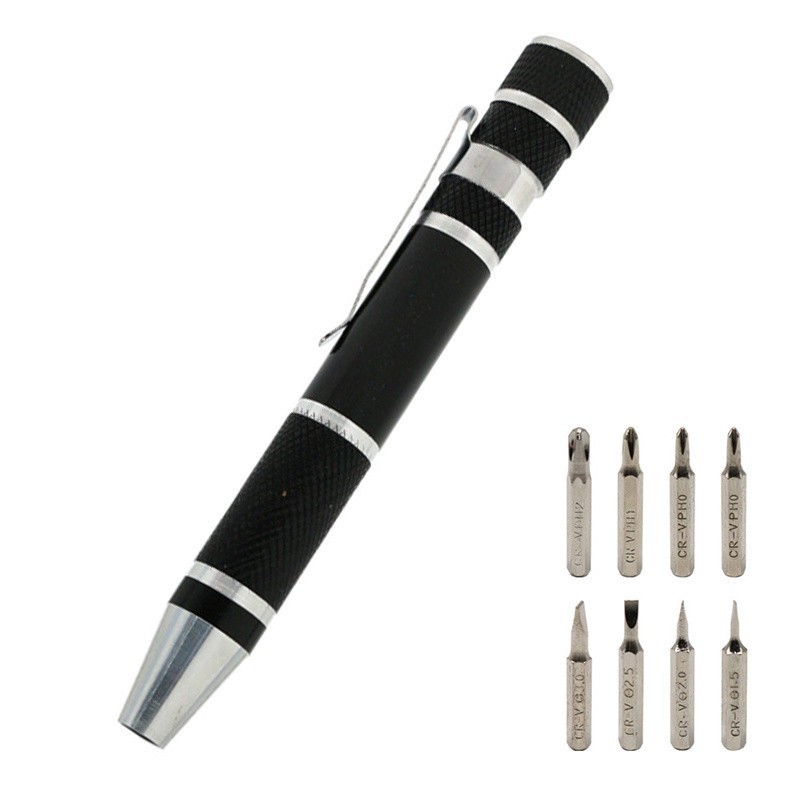 8 In-1 Multi-function Pocket Precision Screwdriver Tool Set Kit Pen Repair New