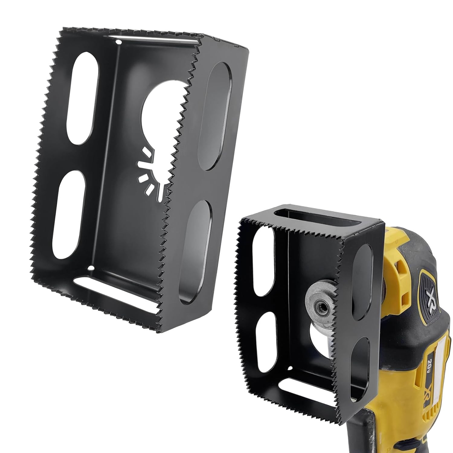 1 Pcs Square Slot Cutter Compatible with Dewalt 20V & Milwaukee M18 Oscillating