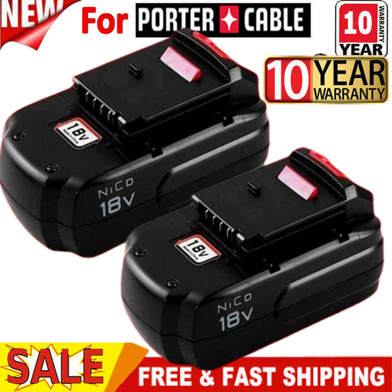 2Pack 18V 4.5Ah Replace Battery for Porter Cable PC18B 18-Volt Cordless Tools