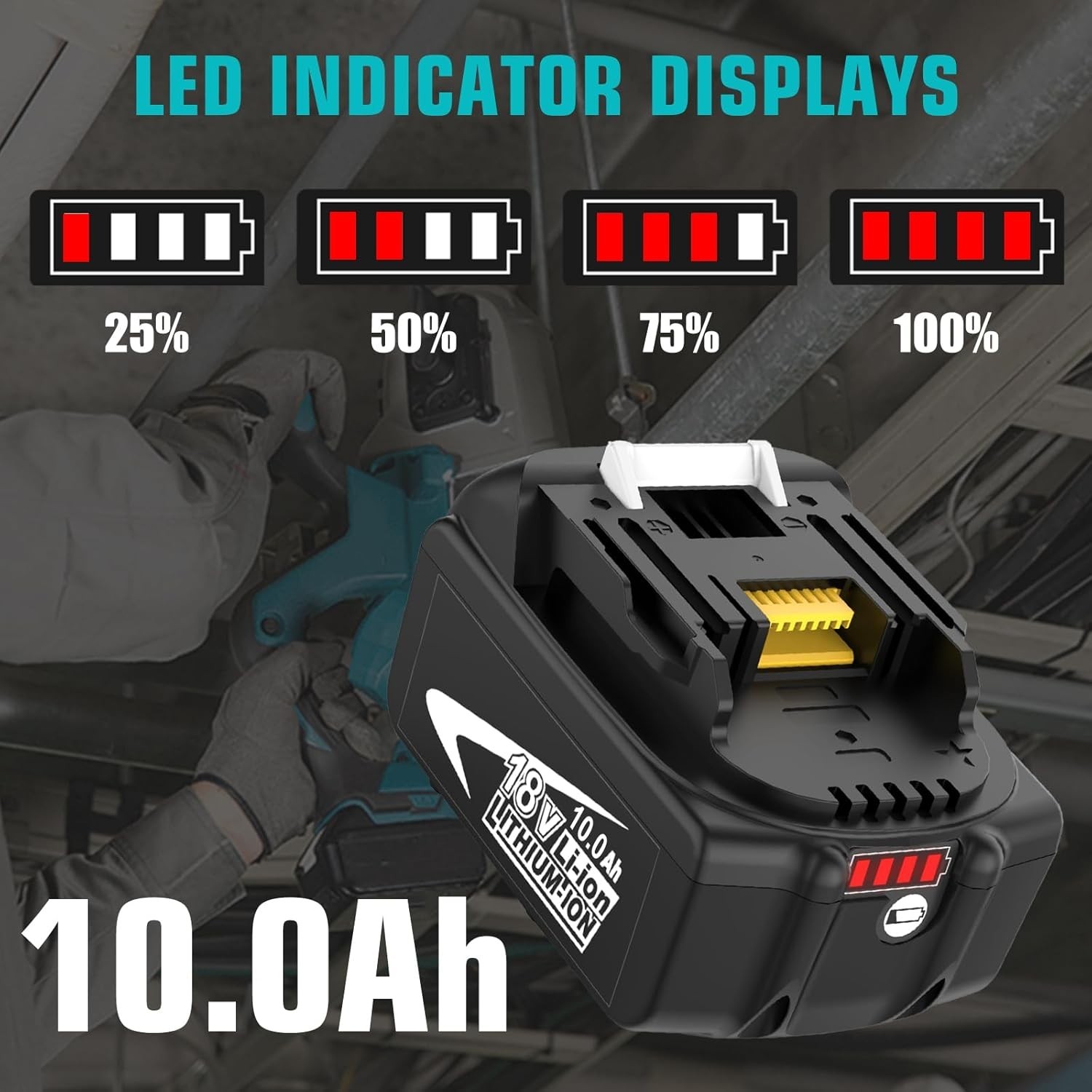 2~4Pack For Makita 18V Battery 10AH Li-Ion BL1830 BL1850 BL1840 BL1860B LXT Tool