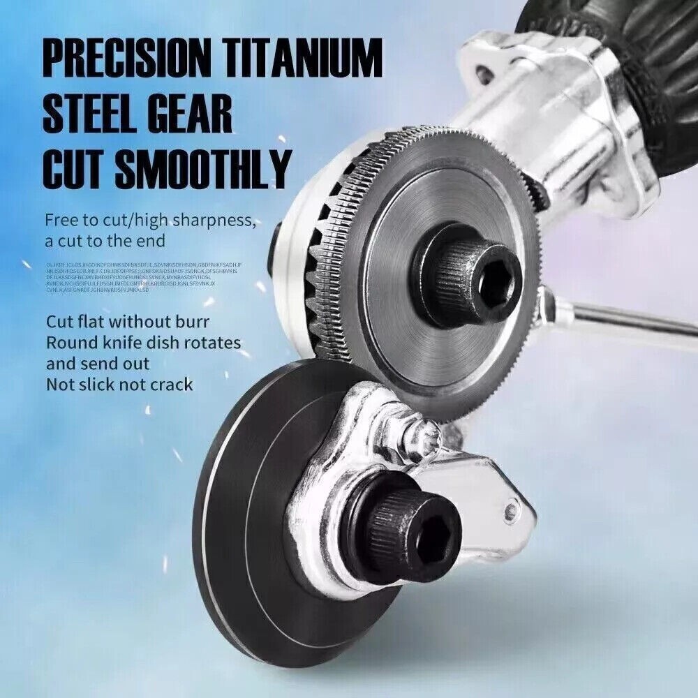 2PCS Electric Drill Shears Plate Cutter Attachment Metal Iron Tin Quick Cutting-