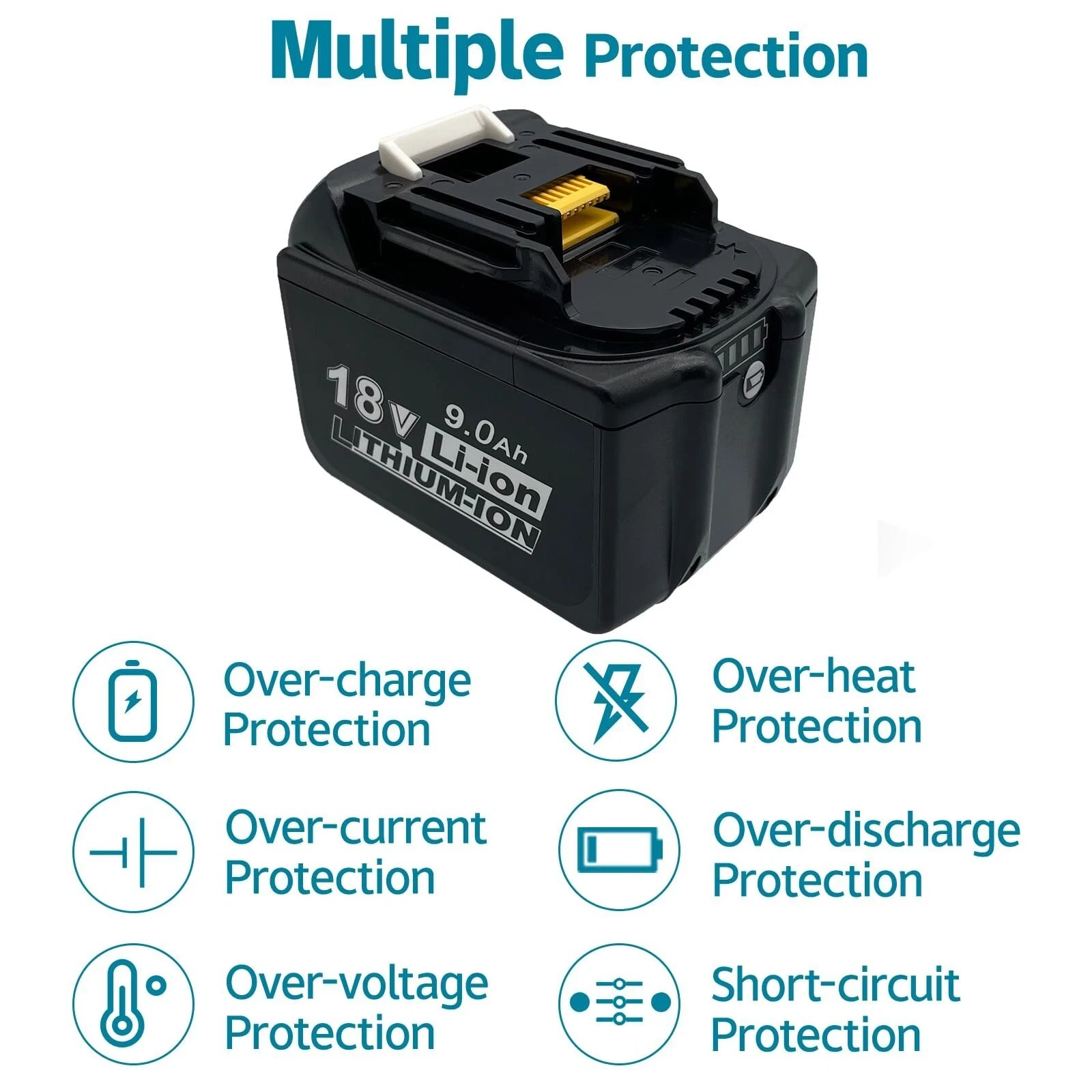 2Pack 9.0Ah For Makita 18V LXT Lithium-Ion BL1820 BL1830 BL1850B BL1860b Battery