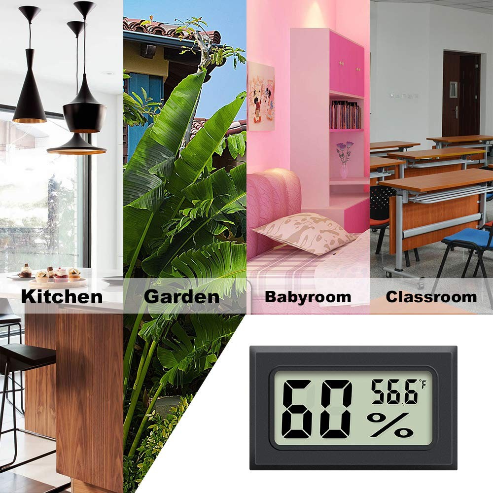 5/10/15 x Temperature Humidity Meters Gauge Indoor Fahrenheit (℉) LCD Display