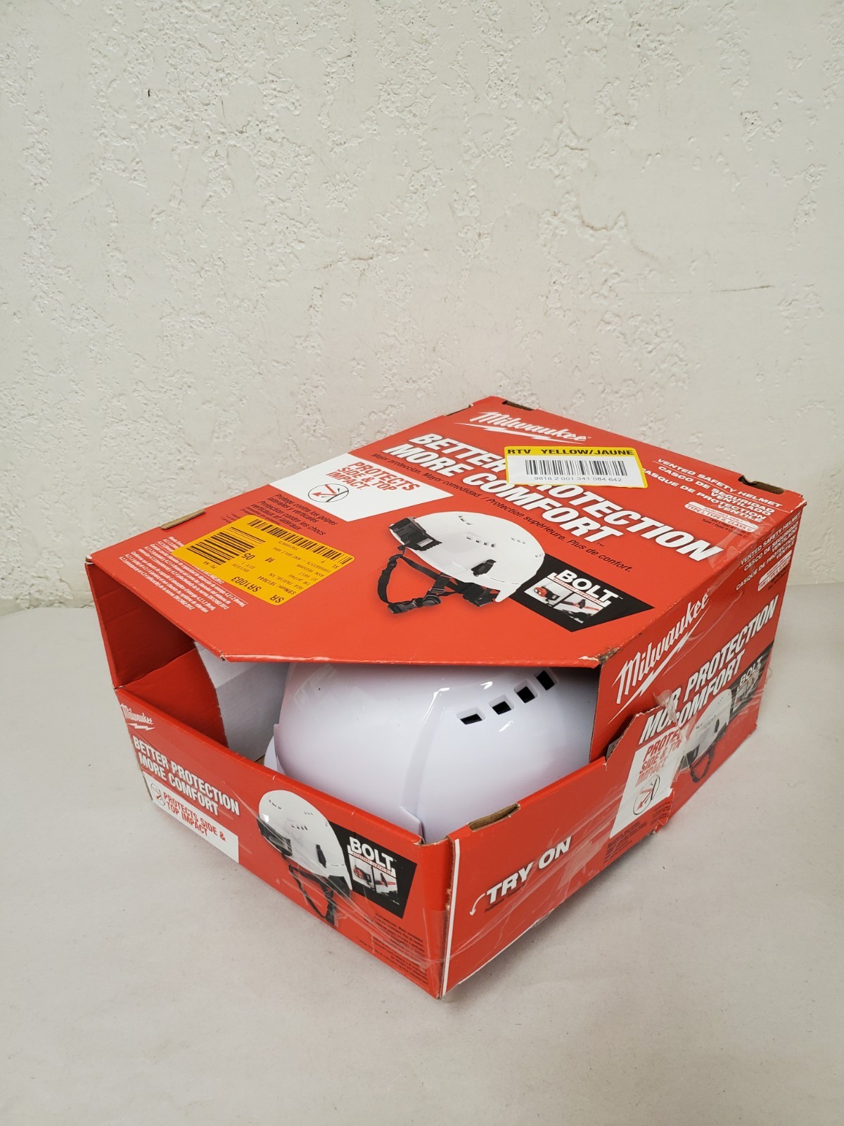 *READ DESCRIPTION* Milwaukee BOLT White Type 2 Class C Vented Safety Helmet