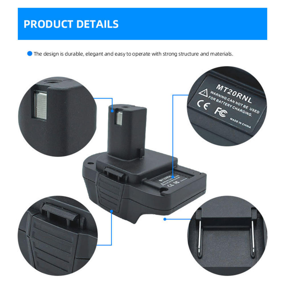 Converter Adapter For Makita 18V LXT Li-ion Battery To For RYOBI 18V Power Tools