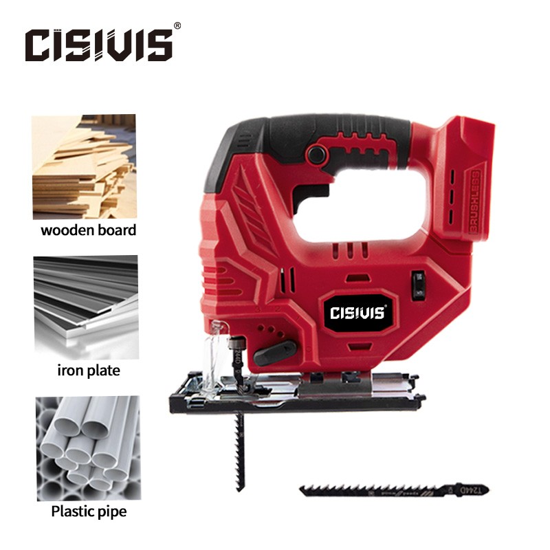 Jigsaw for Milwaukee 18V Battery, Cordless Jig Saw Tool, Brushless Motor, Variab