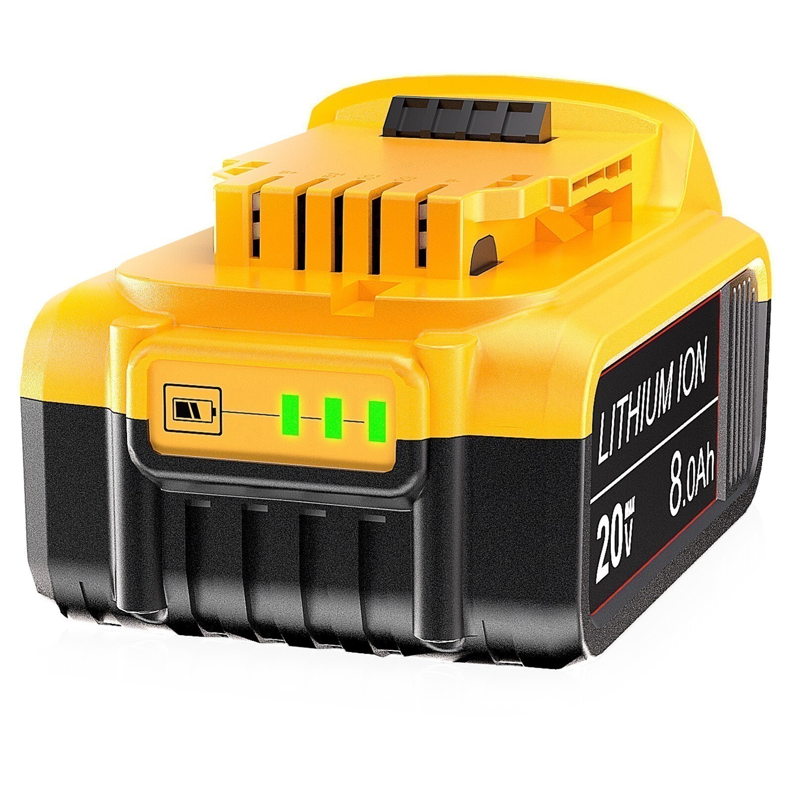 8.0AH Lithium Ion Battery For DeWalt 20V 20 Volt Max DCB206-2 DCB205-2