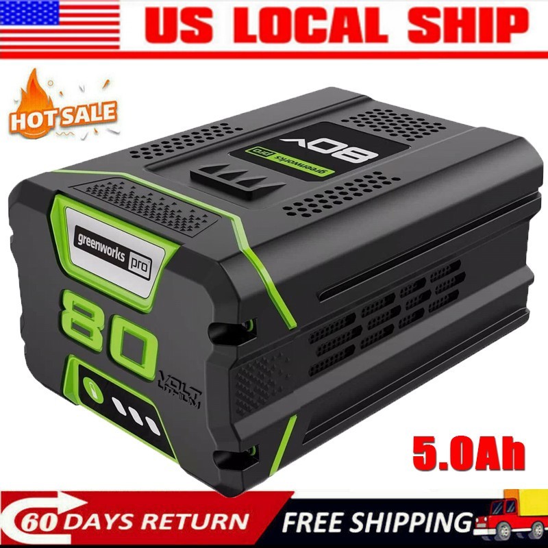 80V For Greenworks PRO 80V 5.0Ah Lithium-ion Battery GBA80250 GBA80600 2601302