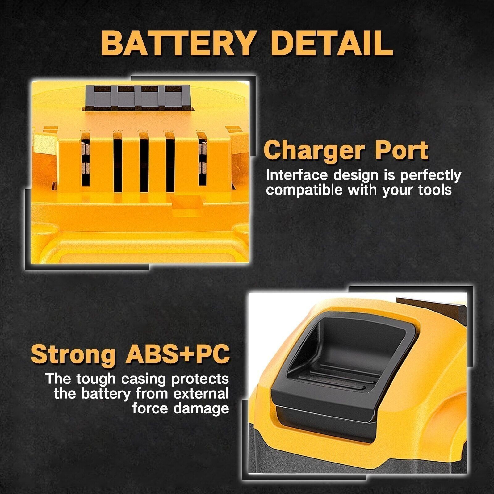 8.0AH Lithium Ion Battery For DeWalt 20V 20 Volt Max DCB206-2 DCB205-2