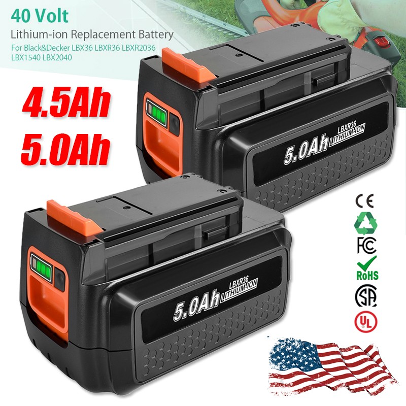 40V 5.0Ah for Black Decker 40 Volt Max Lithium Battery or Charger LBXR36 LST136