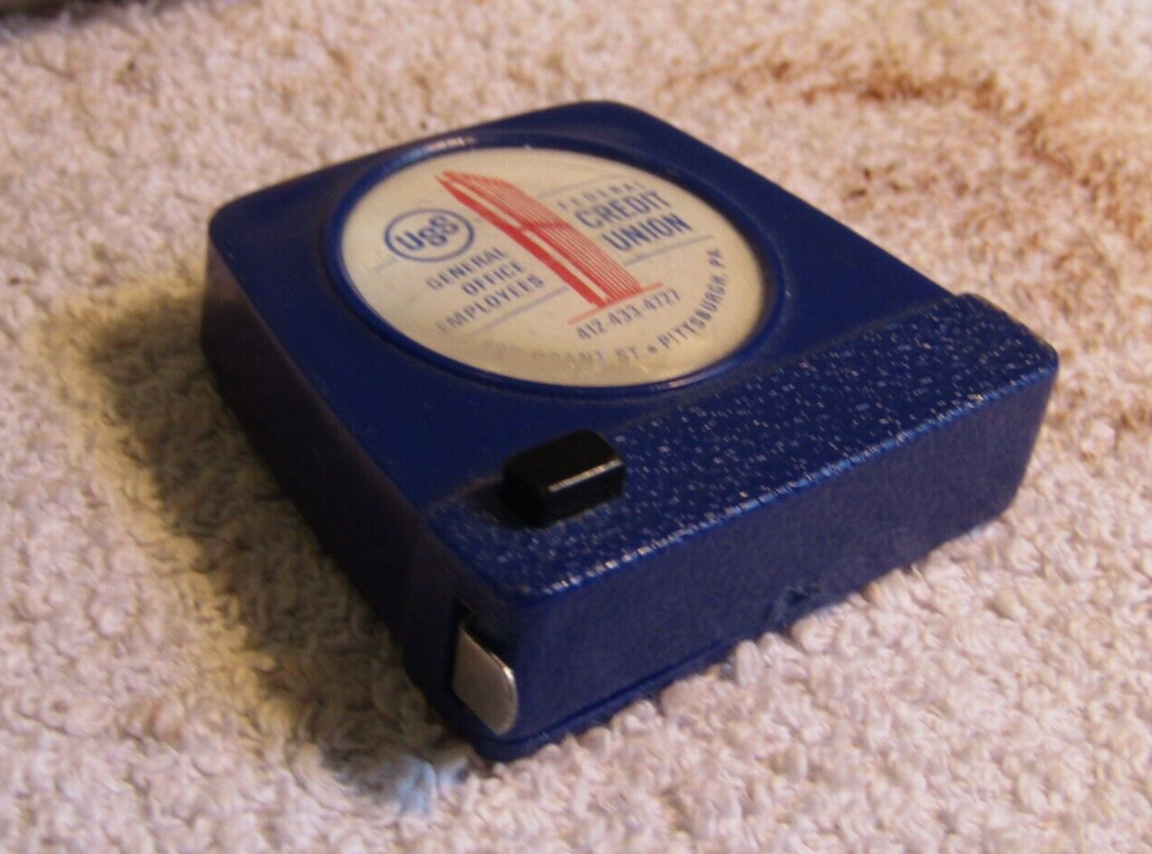 Vintage United States Steel Federal Credit Union tape measure Pittsburgh PA