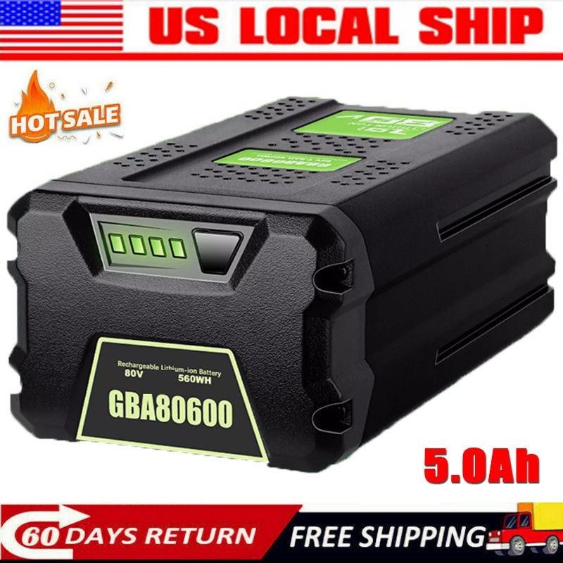 80V For Greenworks PRO 80V 5.0Ah Lithium-ion Battery GBA80250 GBA80600 2601302