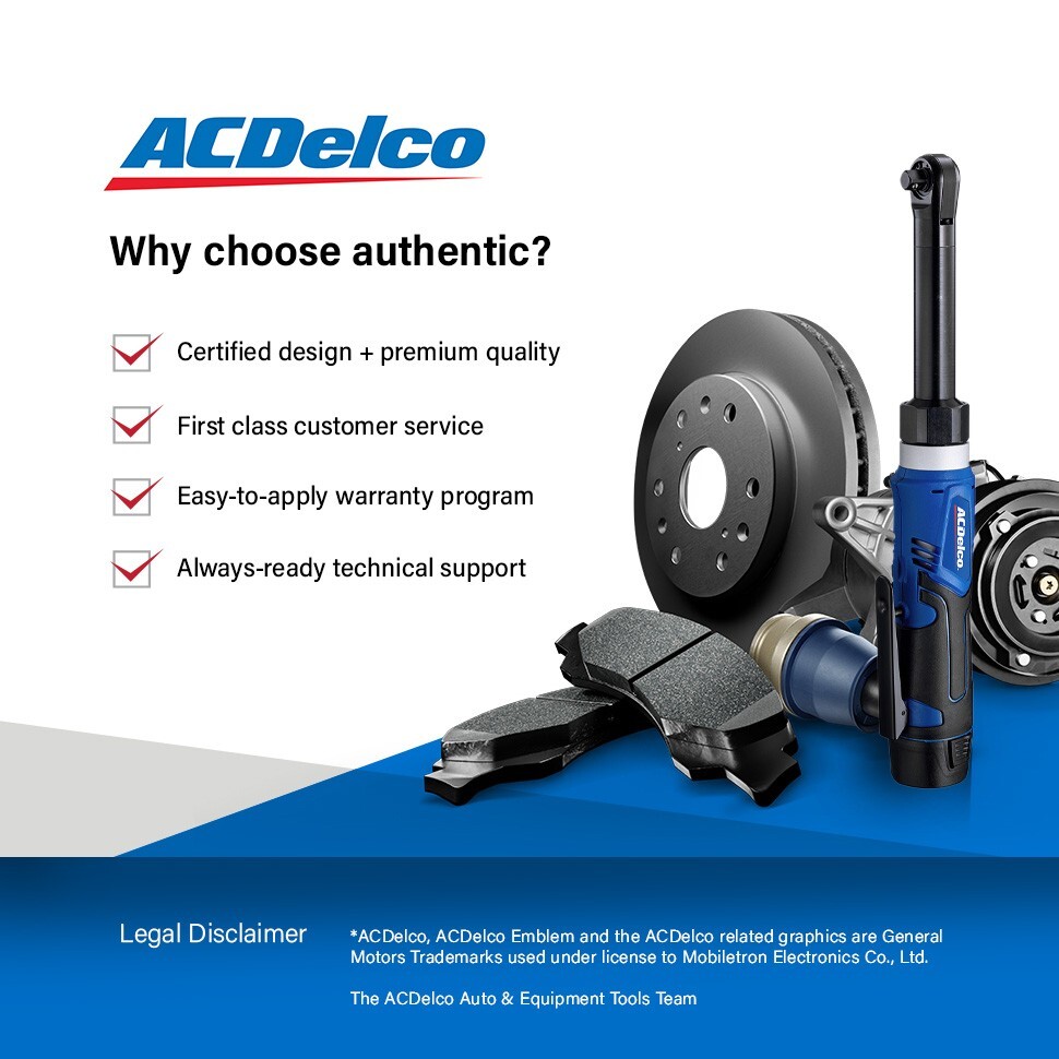 ACDelco ARW1209P G12 Series 12V Li-ion 3/8” 45 ft-lbs. Ratchet Wrench Tool Kit