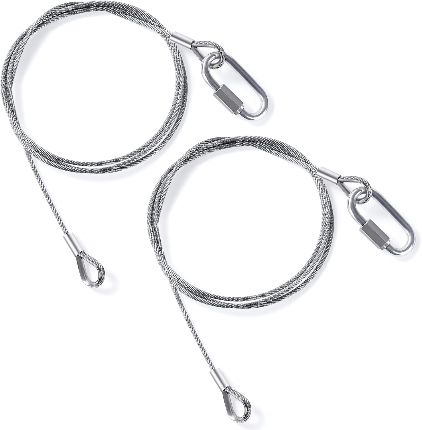 2Pcs Lift Cable Compatible with Gorilla Lift Stainless Steel Cable with Loops, w