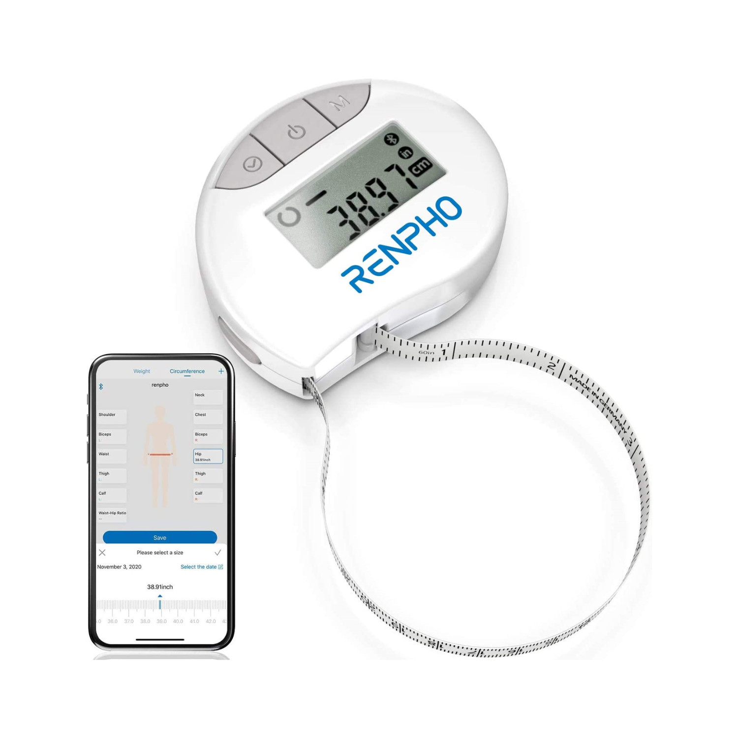 Smart Tape Body Measuring Tape Bluetooth Tailor Tape Ruler Seamstress Soft Flat