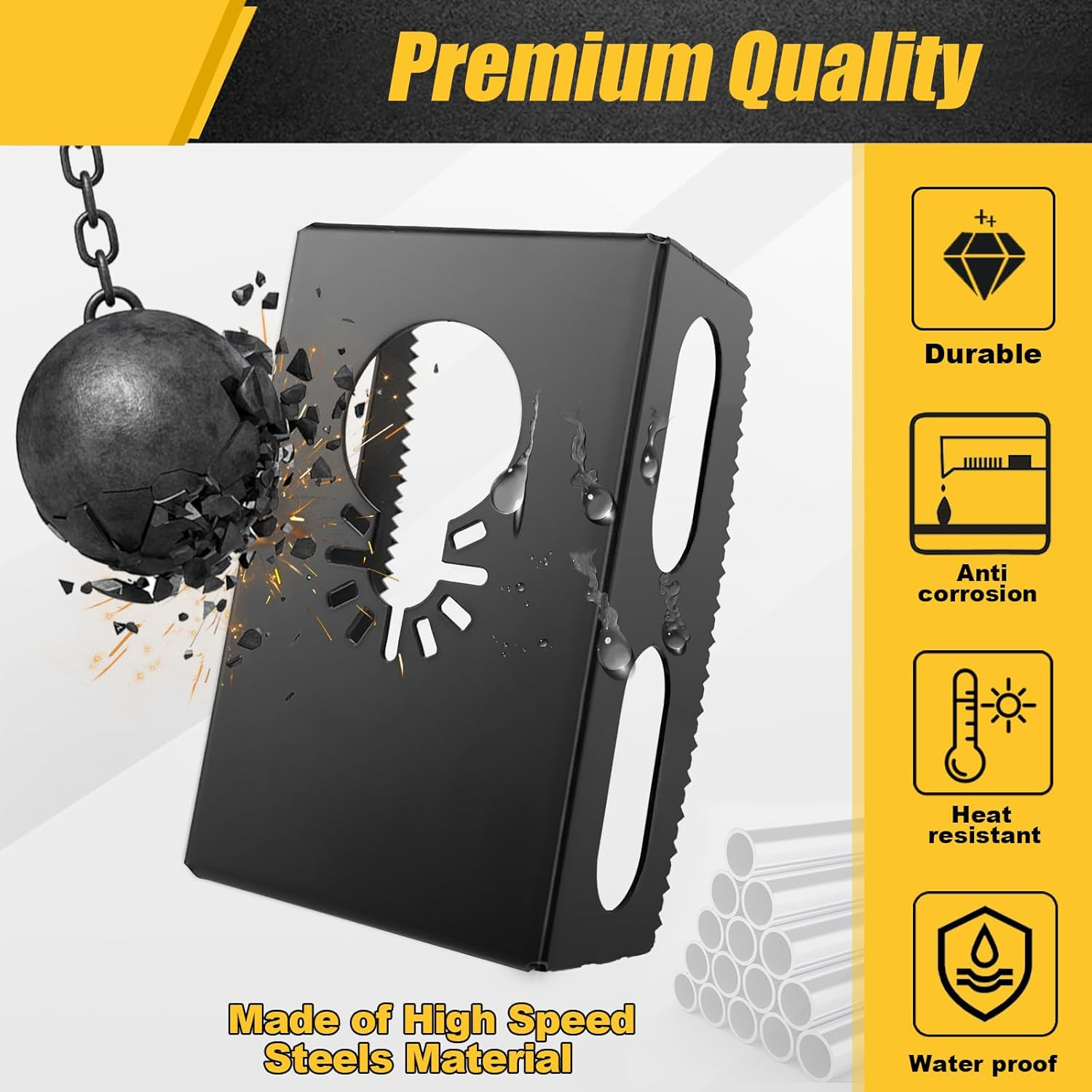 1 Pcs Square Slot Cutter Compatible with Dewalt 20V & Milwaukee M18 Oscillating