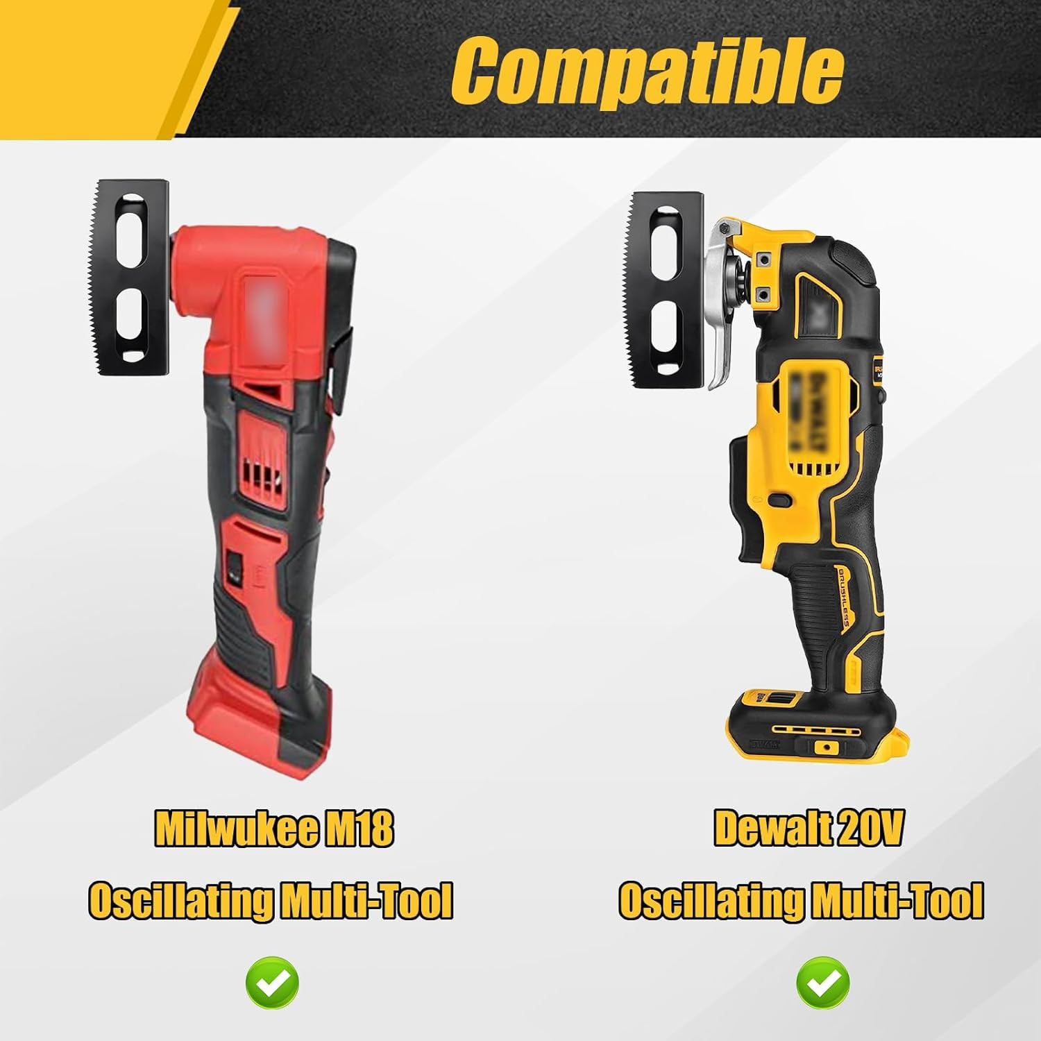 1 Pcs Square Slot Cutter Compatible with Dewalt 20V & Milwaukee M18 Oscillating