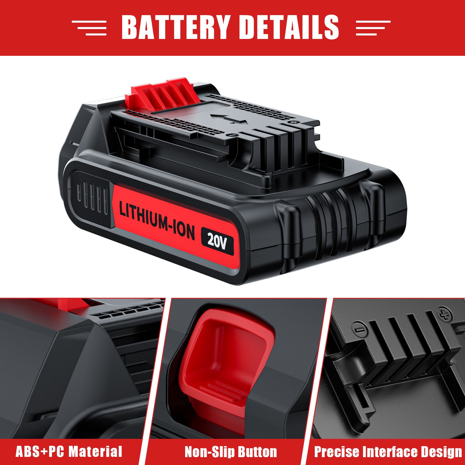 8000mAh 20V LB2X4020 Battery FOR Black and Decker 20V MAX Lithium LBXR20 LBX20