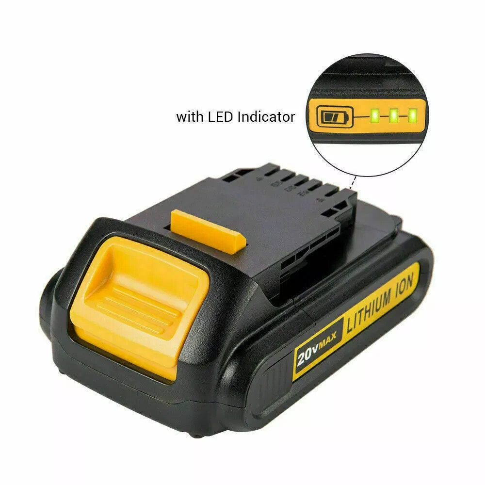 2 Pack 3.0AH for Dewalt 20V 20Volt Max XR Lithium Battery DCB206-2 DCB205 DCB200