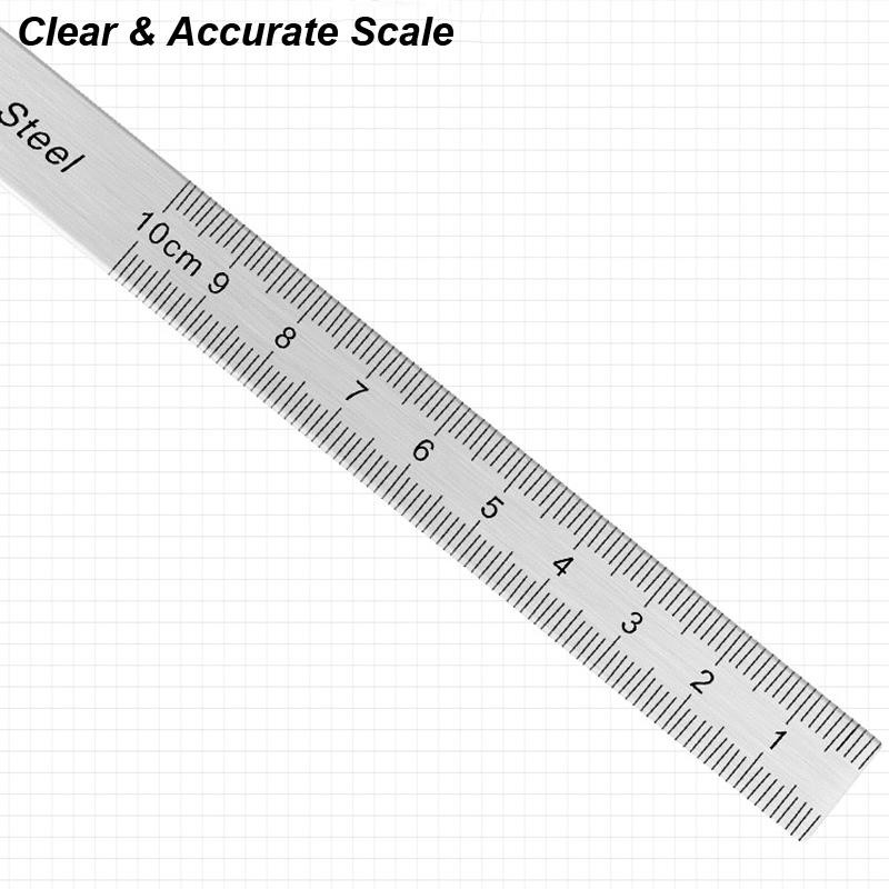 Stainless Steel Angle Protractor 180° Gauge Ruler Woodworking Measurement Tool