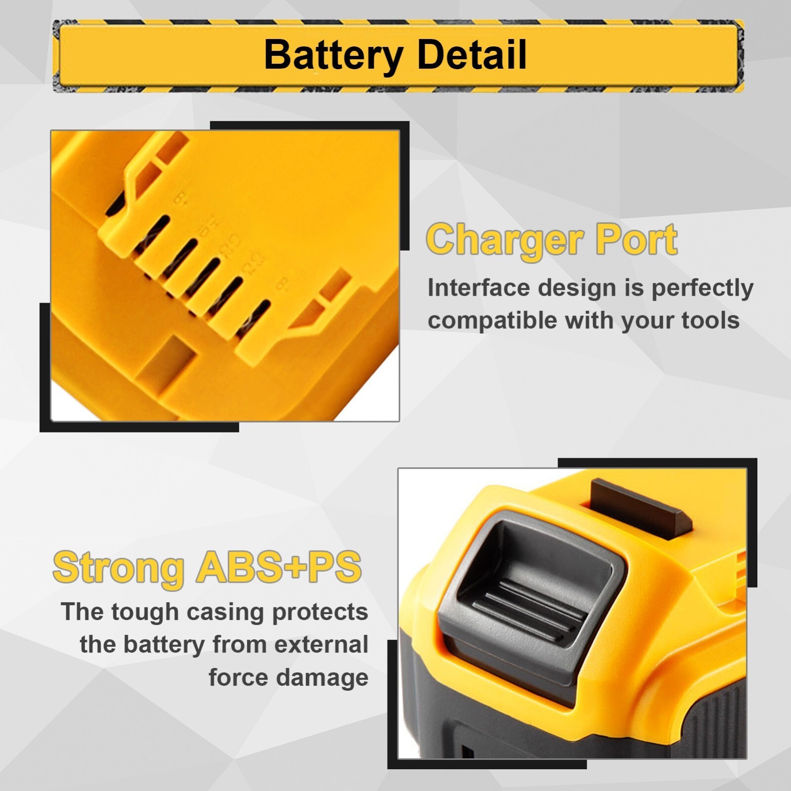2Pack 8.0AH Lithium Ion Battery For DeWalt 20V 20 Volt Max XR DCB206-2 DCB205-2