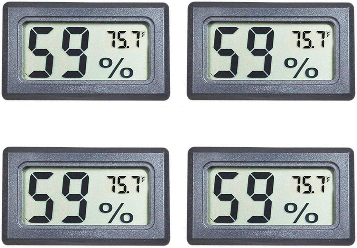 Termometro higrometro digital mini pack4 lcd fahrenheit reptiles tarros guitarra