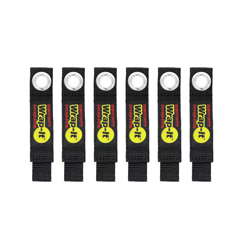 7 In. Heavy-Duty Storage Strap Multi-Purpose Hook and Loop Cable Strap with Grom