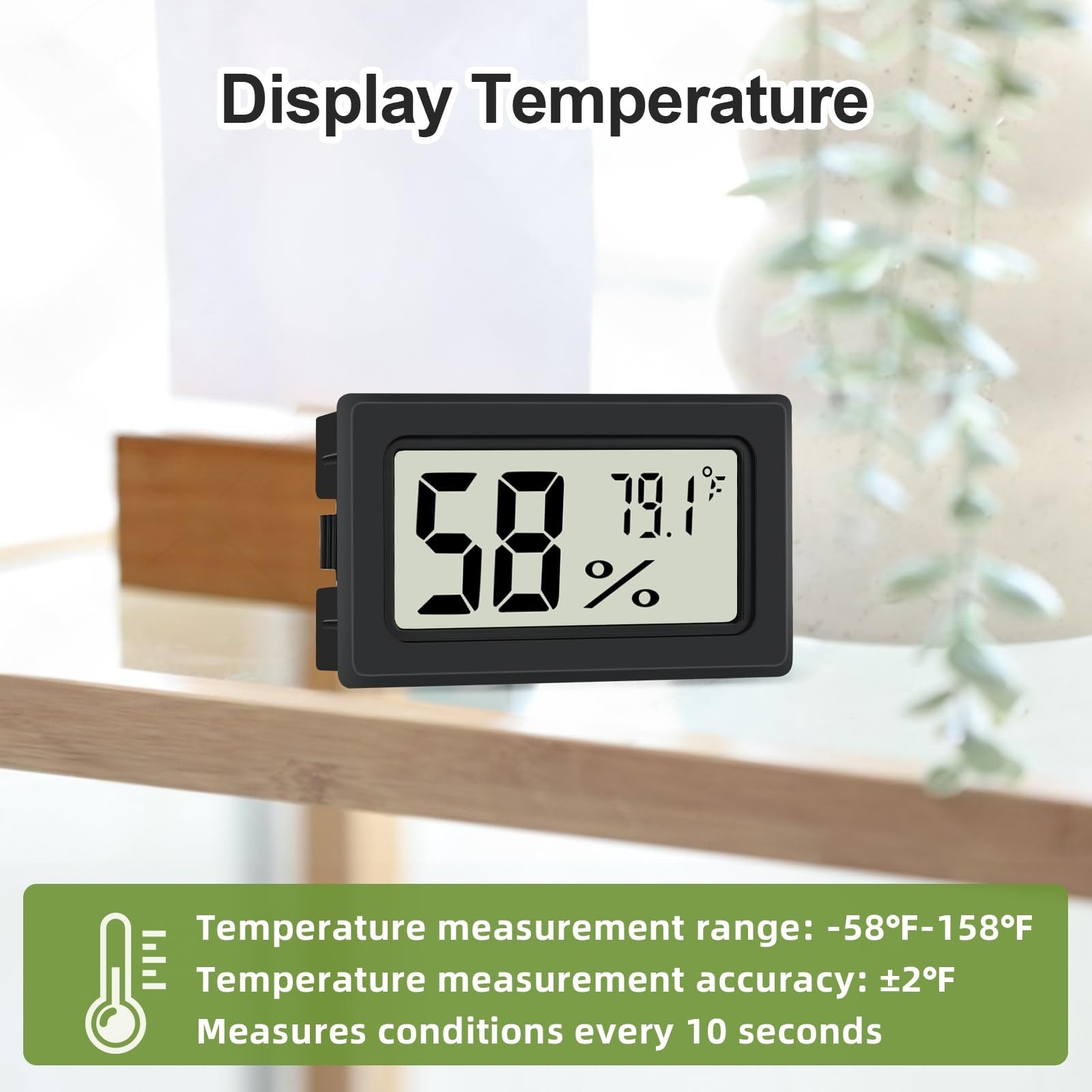 6 Pack Mini Digital Thermometer Hygrometer Indoor LCD Fahrenheit for Greenhouse