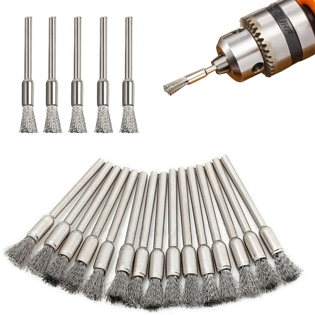 45X Stainless Steel Wire Brush Set Dremel Tool Rotary Die Grinder Removal Wheel