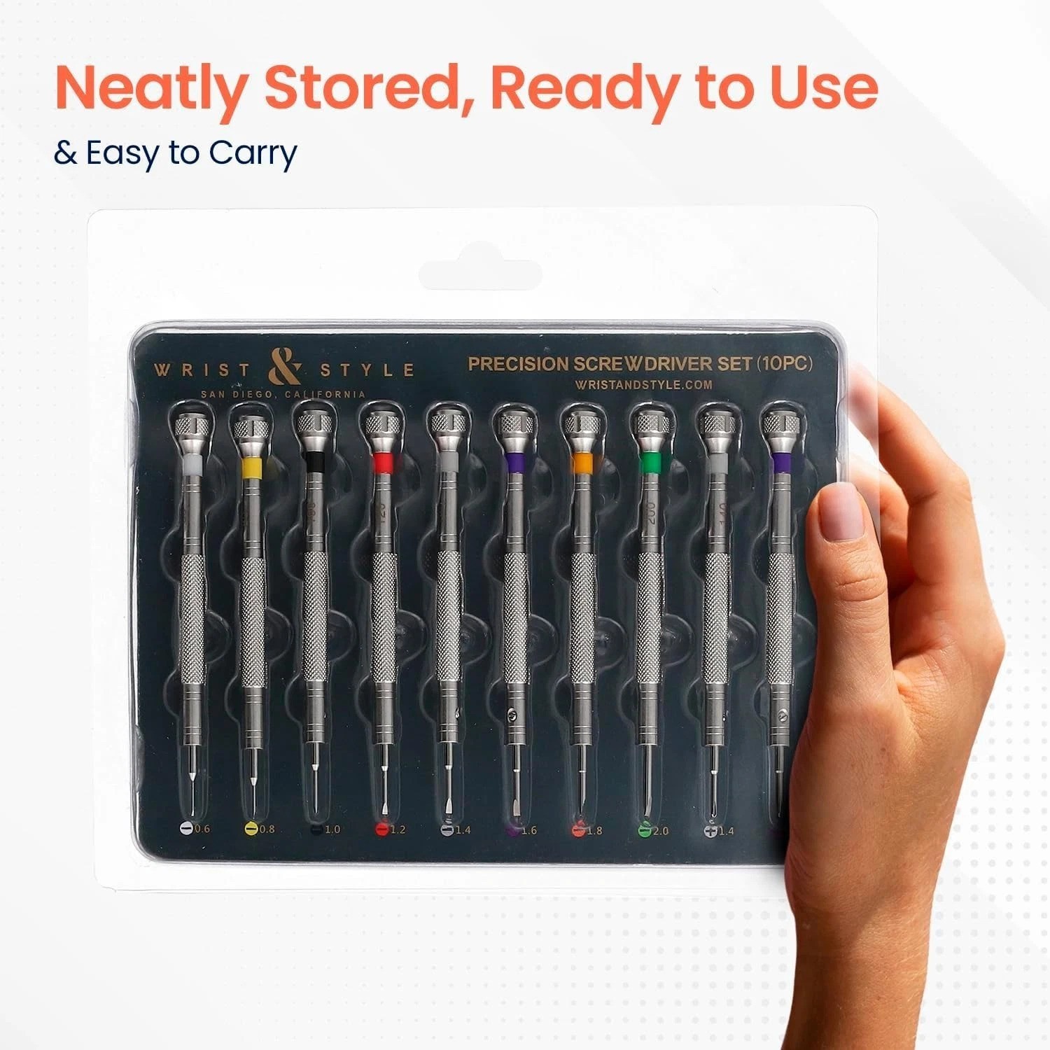 Stainless Steel Screwdriver Set – 10 Tools for Watch & Eyewear Repairs