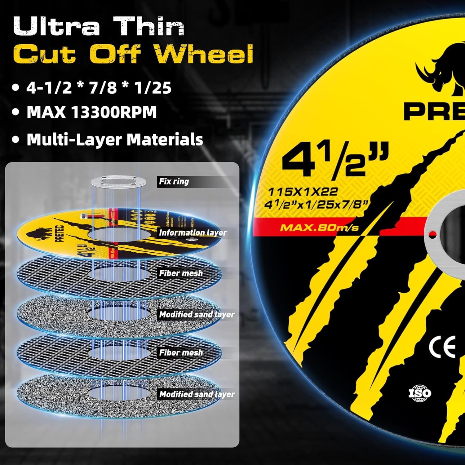 26-Pack Angle Grinder Disc Set: Cut-off, Flap, and Grinding Wheels Included
