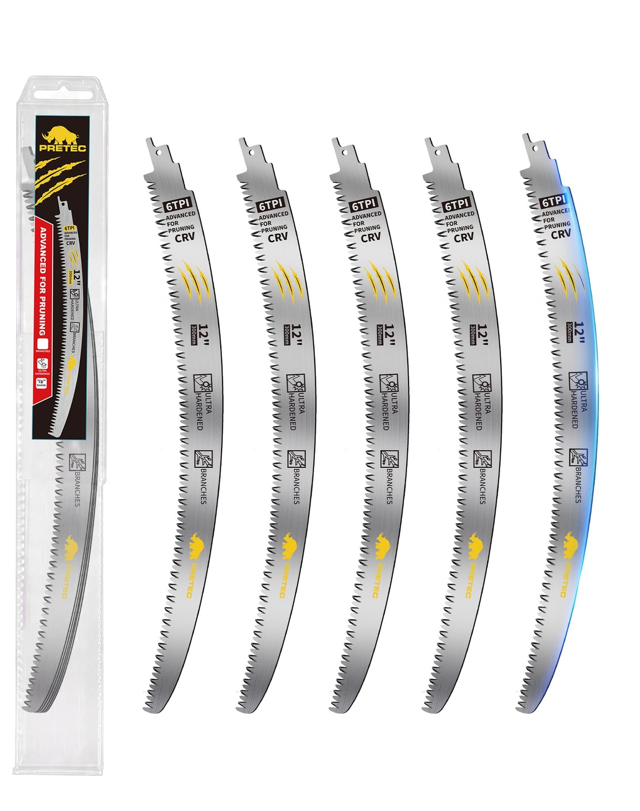 12″ Japanese Teeth Wood Pruning Reciprocating Saw Blades, Arc Edge Reciprocat…