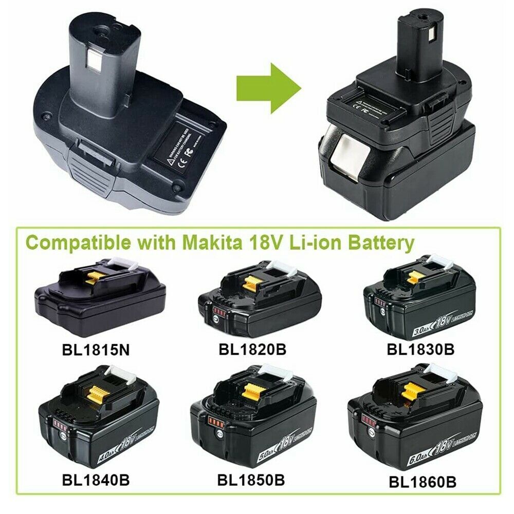 Converter Adapter For Makita 18V LXT Li-ion Battery To For RYOBI 18V Power Tools