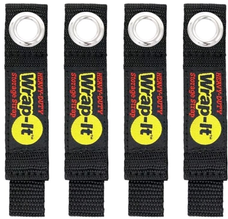 2 Wrap-It Heavy-Duty Storage Strap 7″ 4 In Pack Total Of 8 Model# 104-10BX Black