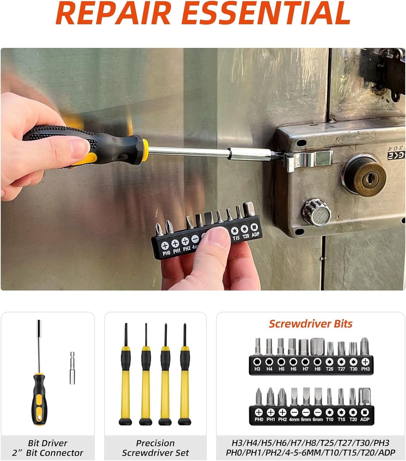 40-Piece Tool Set – General Household Hand Tool Kit with Plastic Toolbox Stor…