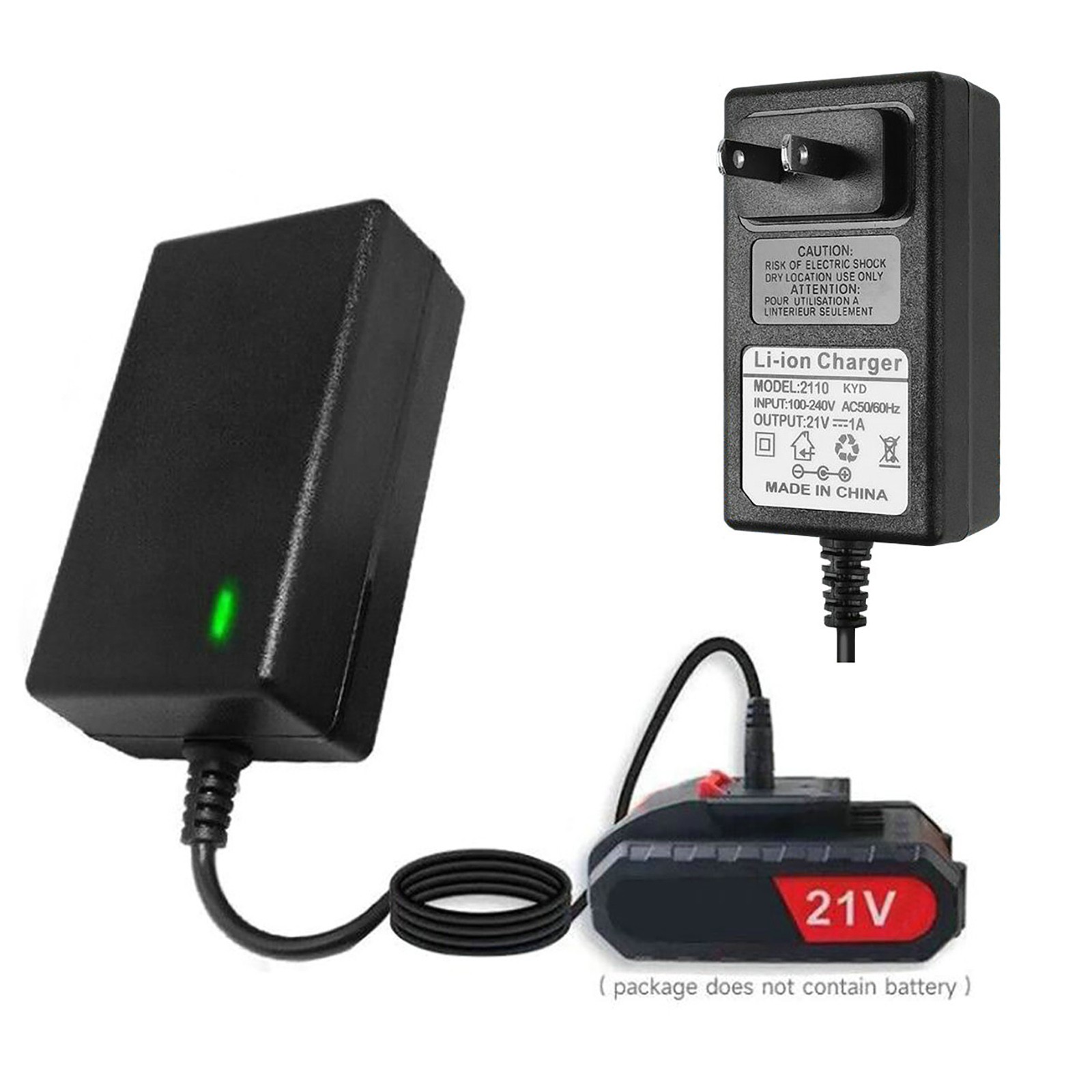 1PCS For Most 20V21V Power Tools Battery Universal Battery Charger US Standard