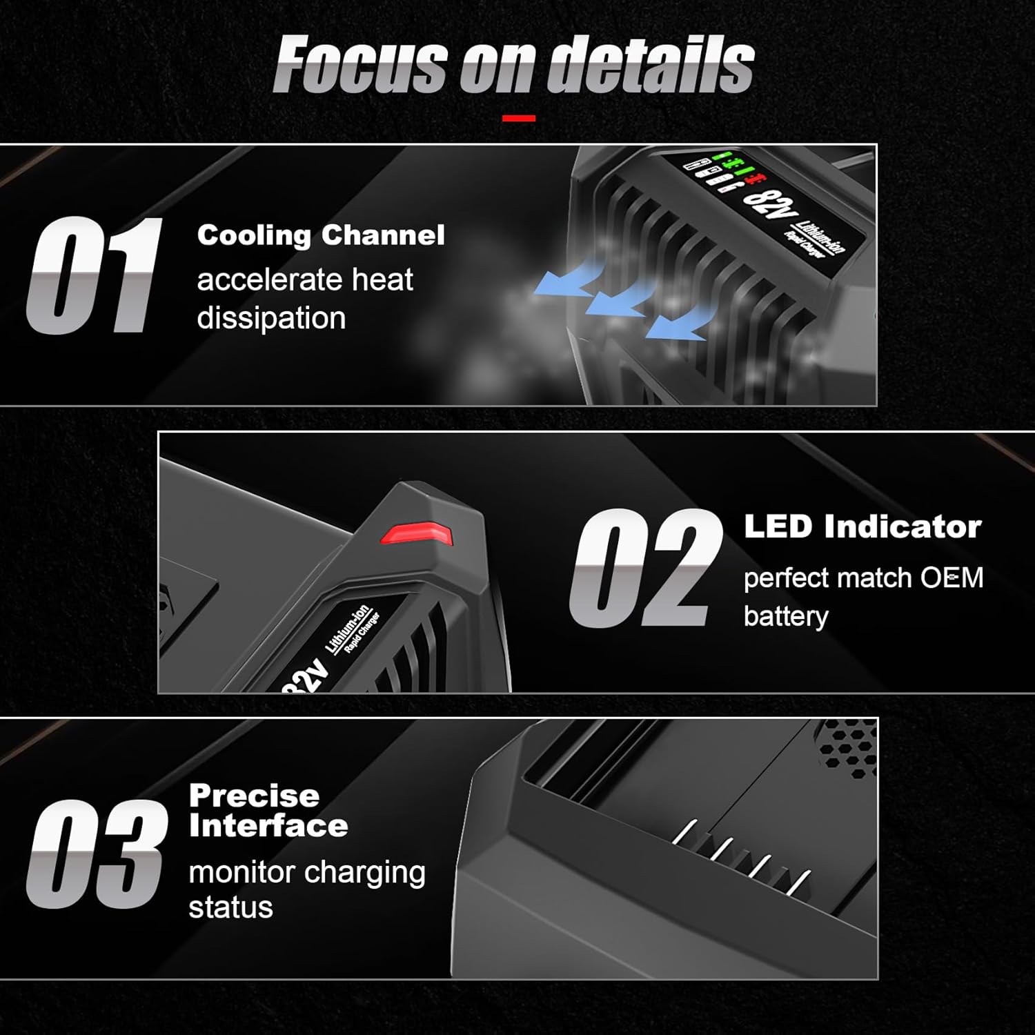 BSRC82 4.0A Rapid Charger for Briggs & Stratton Snapper XD 82V Max 1760263 NEW