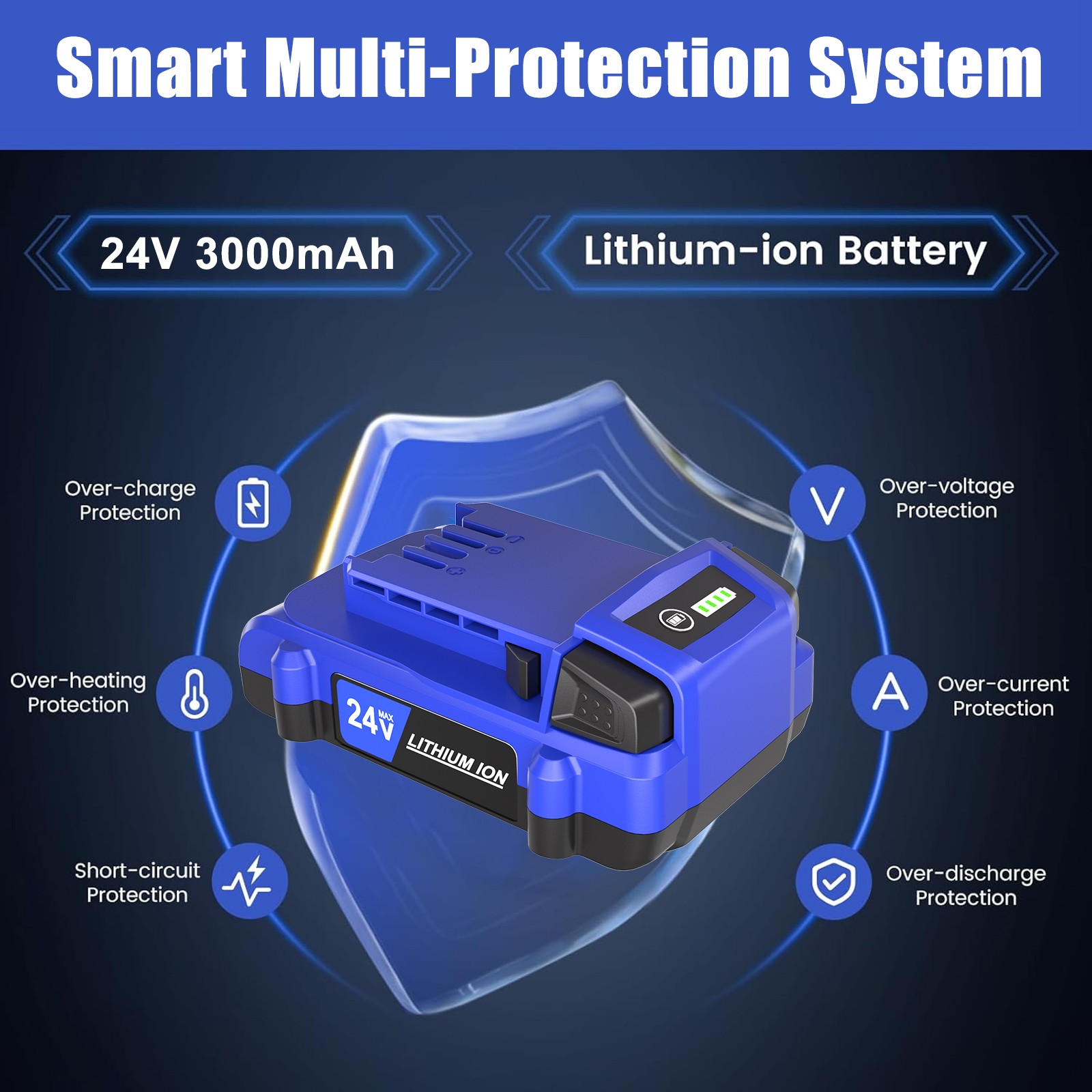 2 Pack 24V 3.0Ah for Kobalt 24 Volt Max Lithium-ion Battery KB624-03 KB424-03