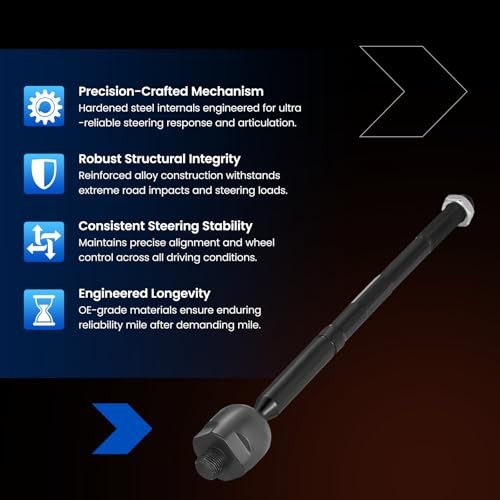 1PCS Front Inner Tie Rod End Compatible with GMC Yukon XL Sierra EV800938