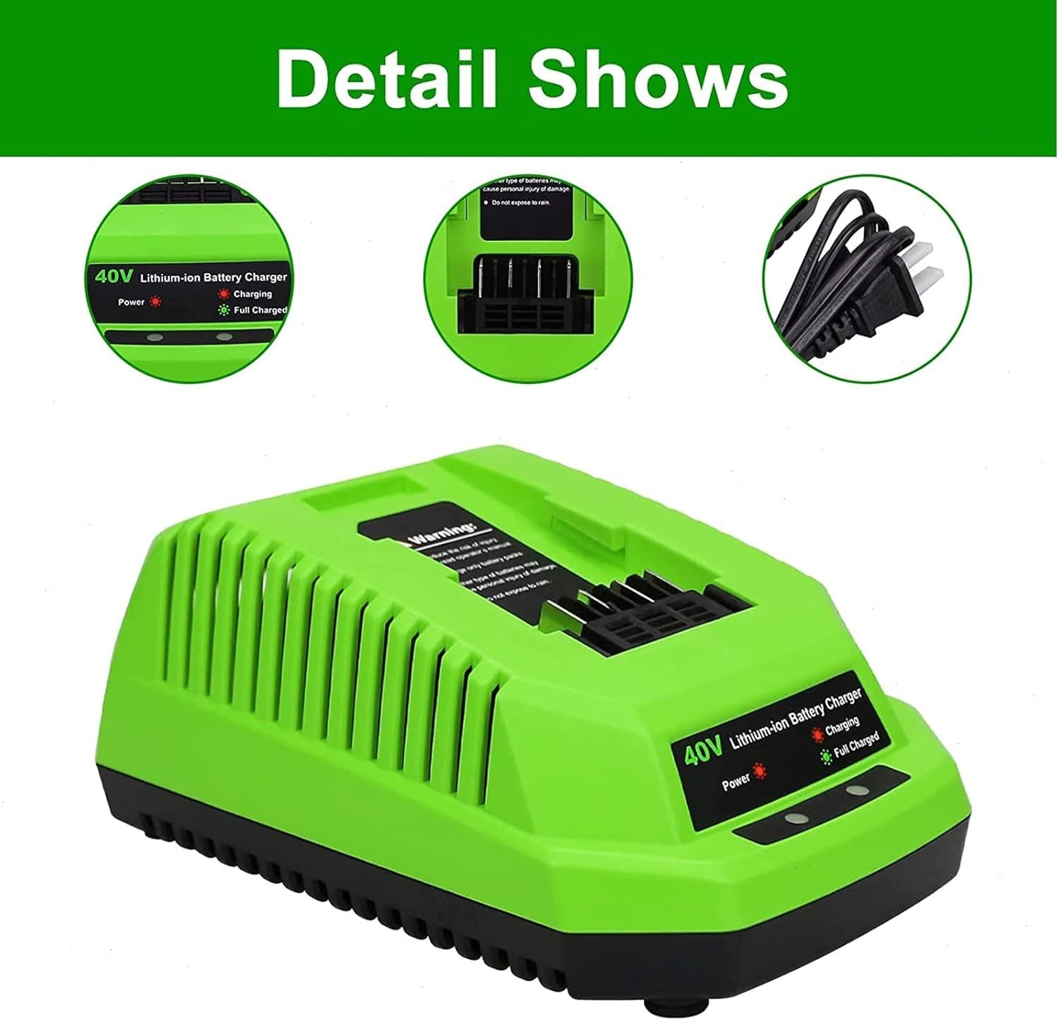 Battery For Greenworks 40V Lithium G-MAX Battery /Charger 29472 20292 206722
