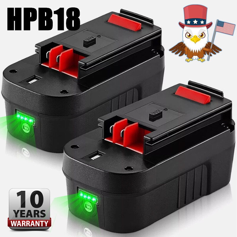 2/1Pack 18V 8.0Ah For Black & Decker 18 Volt Lithium-Ion Battery HPB18 HPB18-OPE