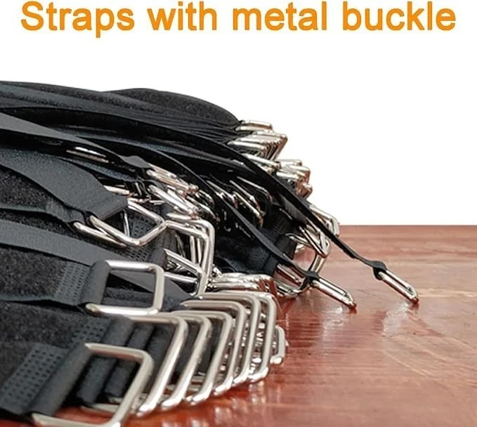 VELCRO Brand Bulk Pack 30 Reusable Fastening Cable Straps with Buckle Variety”””