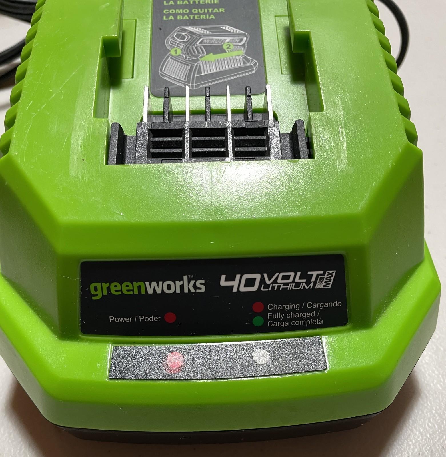 Greenworks 40 Volt OEM Battery Charger Lithium Max Model 29482