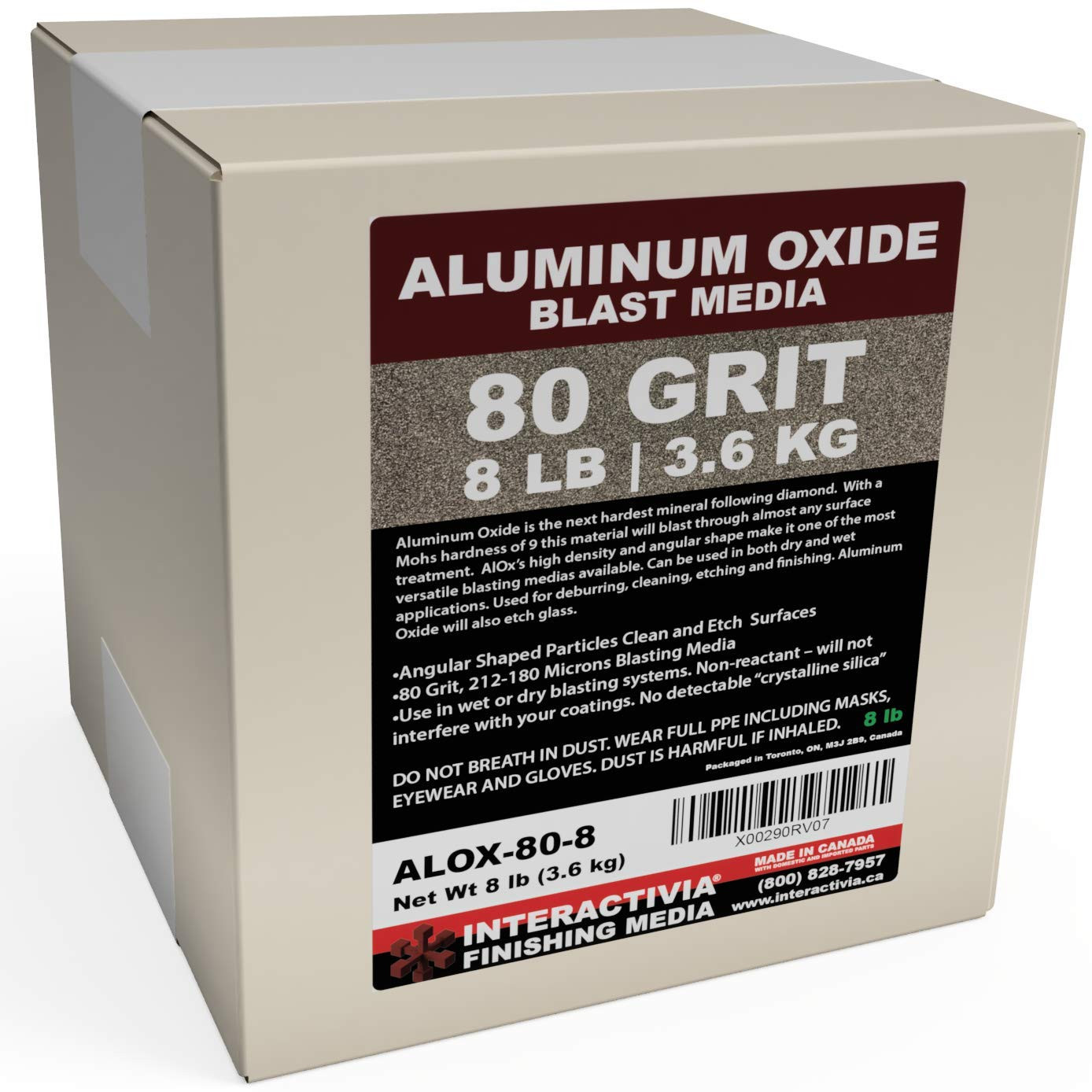 #80 Aluminum Oxide – 8 LBS – Medium Sand Blasting Abrasive Media