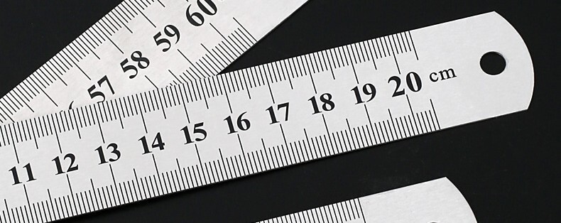 4”/6″/8”/12” inch Stainless Steel Double Sided Ruler Metal Metric Imperial