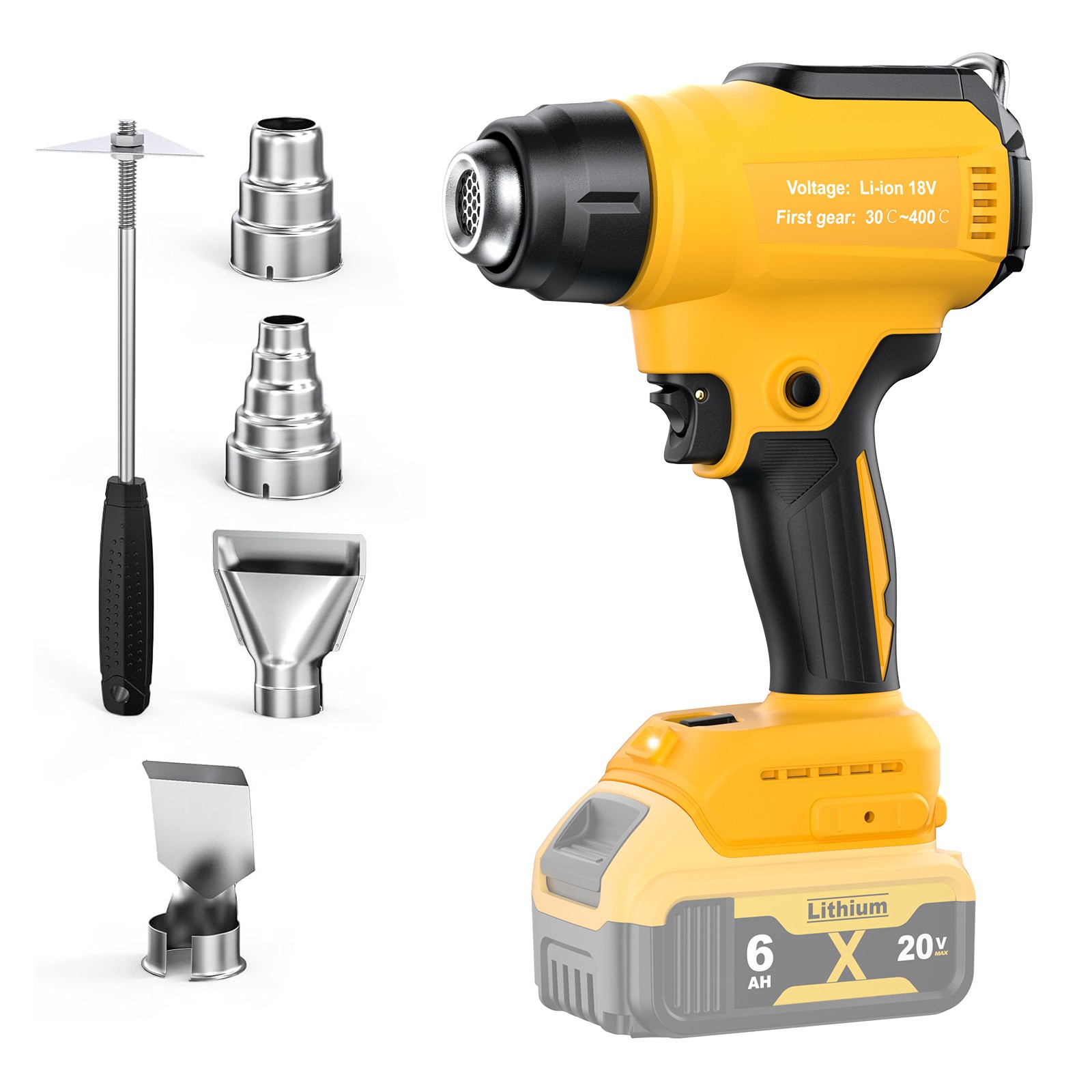 1-2pack For DeWalt 20V Max 8.0AH Lithium Ion Battery / Heat GUN DCB206 DCB200