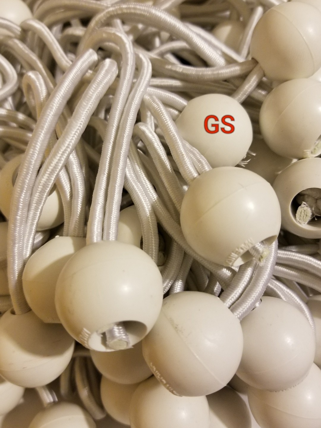 (100) 9″ White Ball Bungee Bungie Cord Heavy Duty Canopy Tarp Tie Downs 9 InchGS