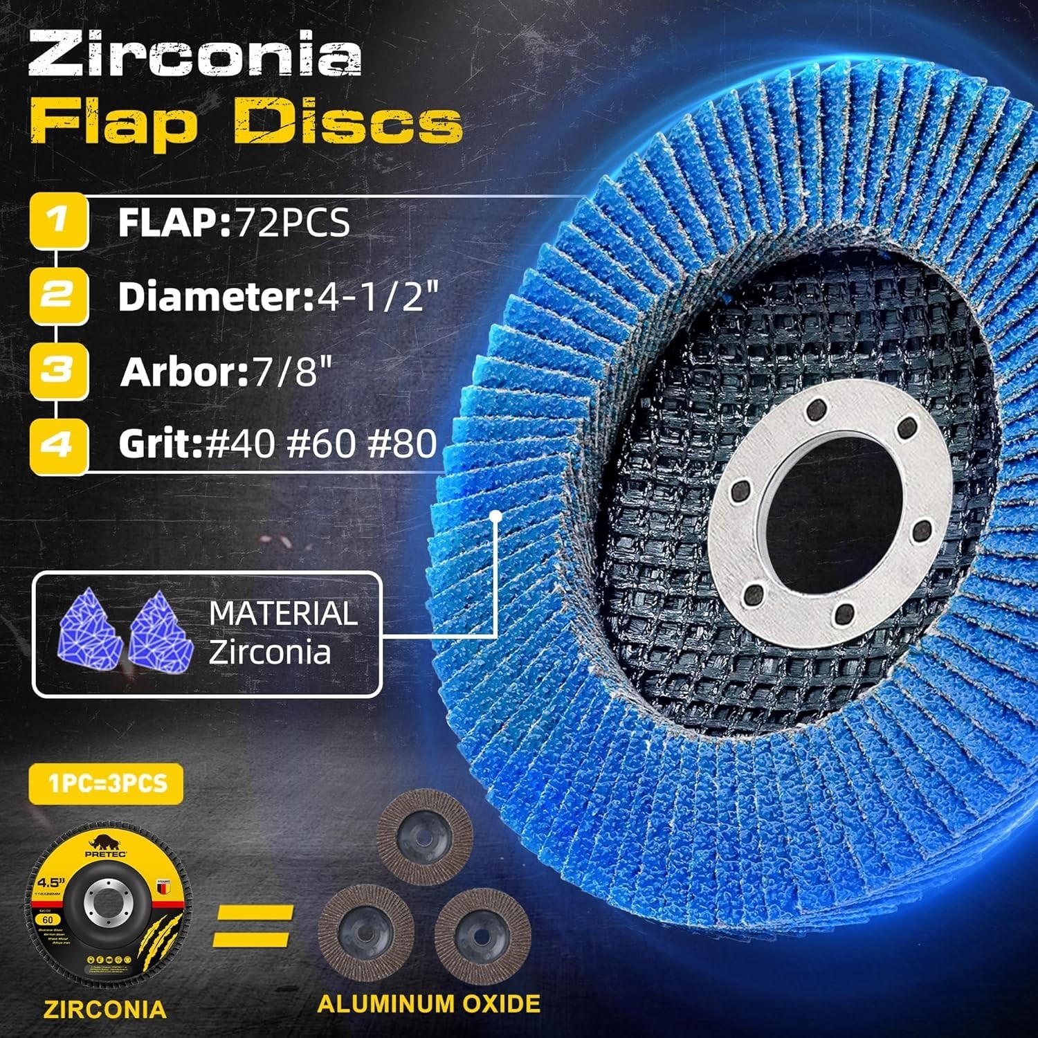 26-Pack Angle Grinder Disc Set: Cut-off, Flap, and Grinding Wheels Included